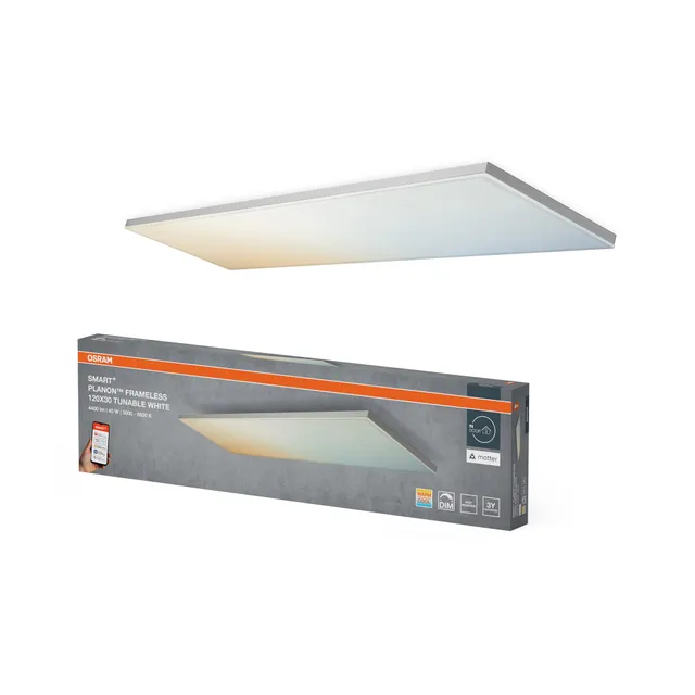 ams OSRAM Planon Frameless LED-Panel 120x30cm 40W Tunable White