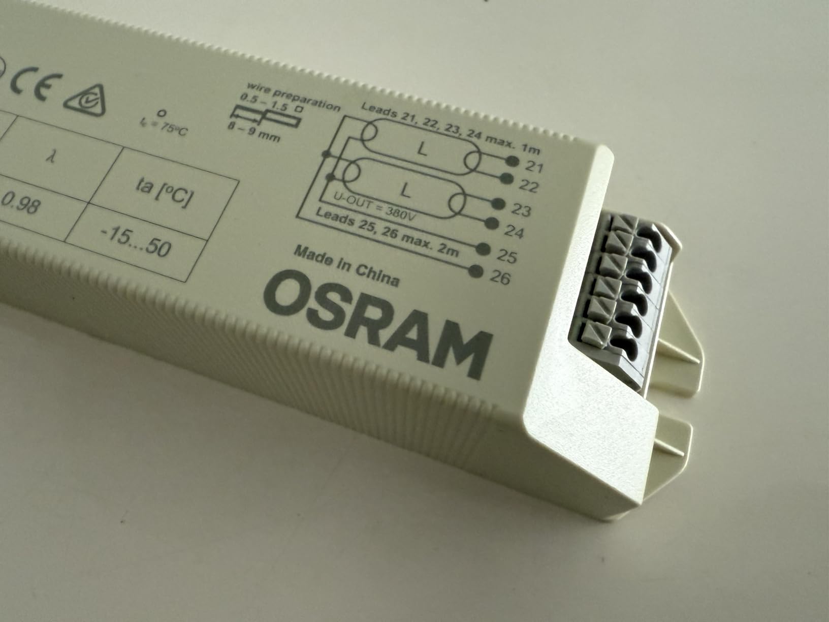 ams OSRAM POWERTRONIC QTz8 2x36/220-240 EVG Vorschaltgerät weiß