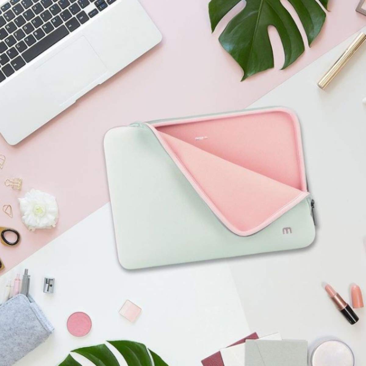Mobilis Laptop Bags 14-16 Zoll Notebook-Hülle grau/rosa Neopren