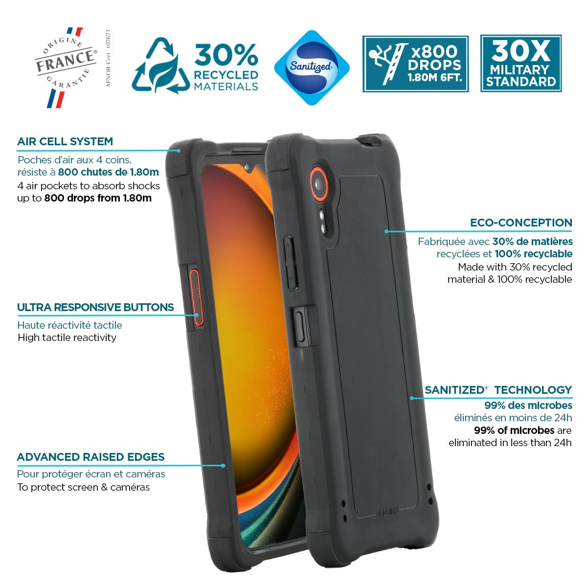 Mobilis SPECTRUM Hülle Samsung Galaxy XCover 7 schwarz