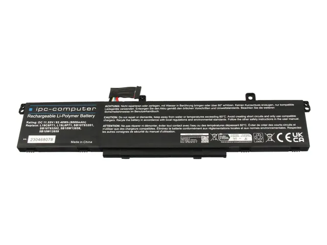 IPC-Computer Akkus L19L6P71 Laptop Akku 92Wh schwarz