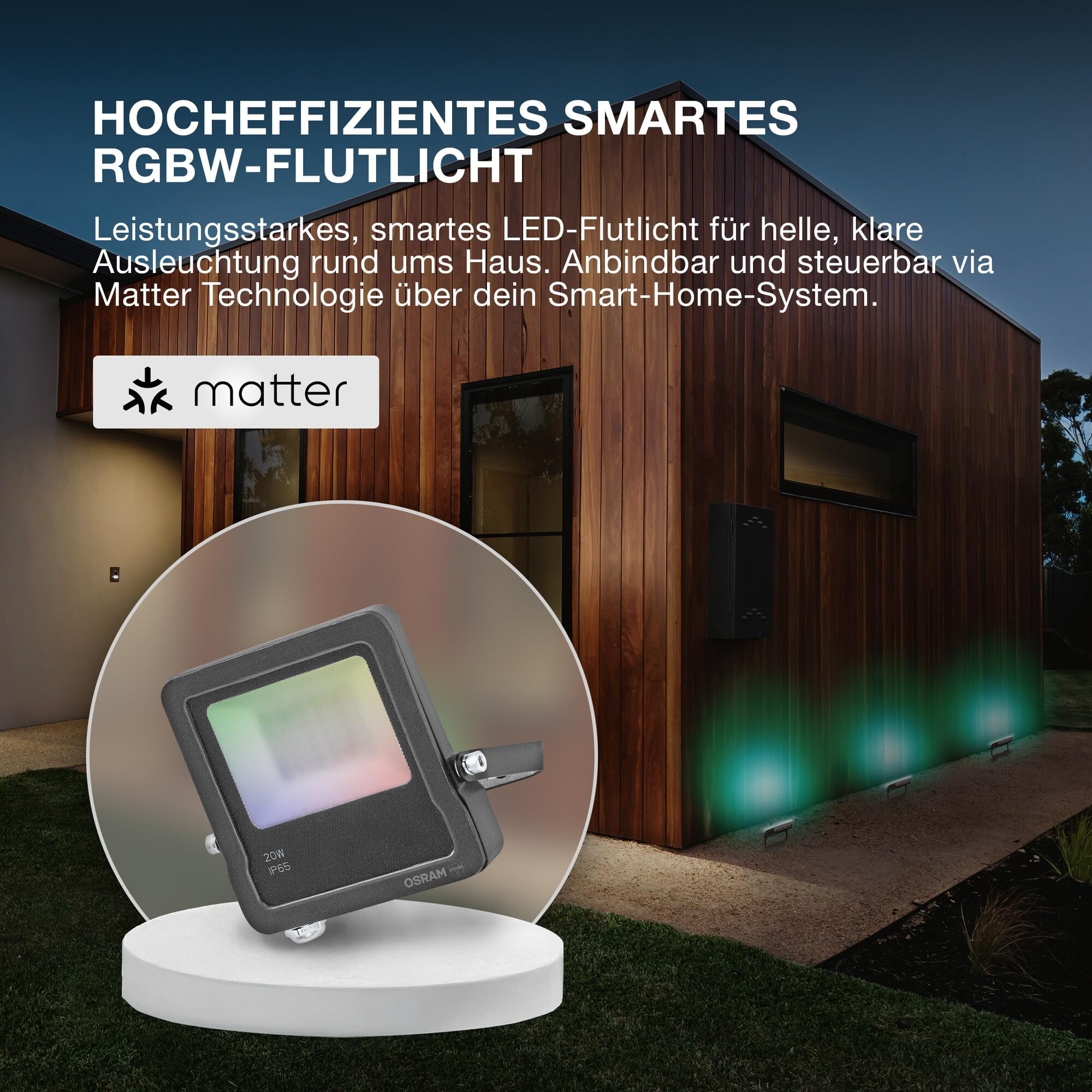 ams OSRAM SMART+ LED Fluter 10W RGBW IP65