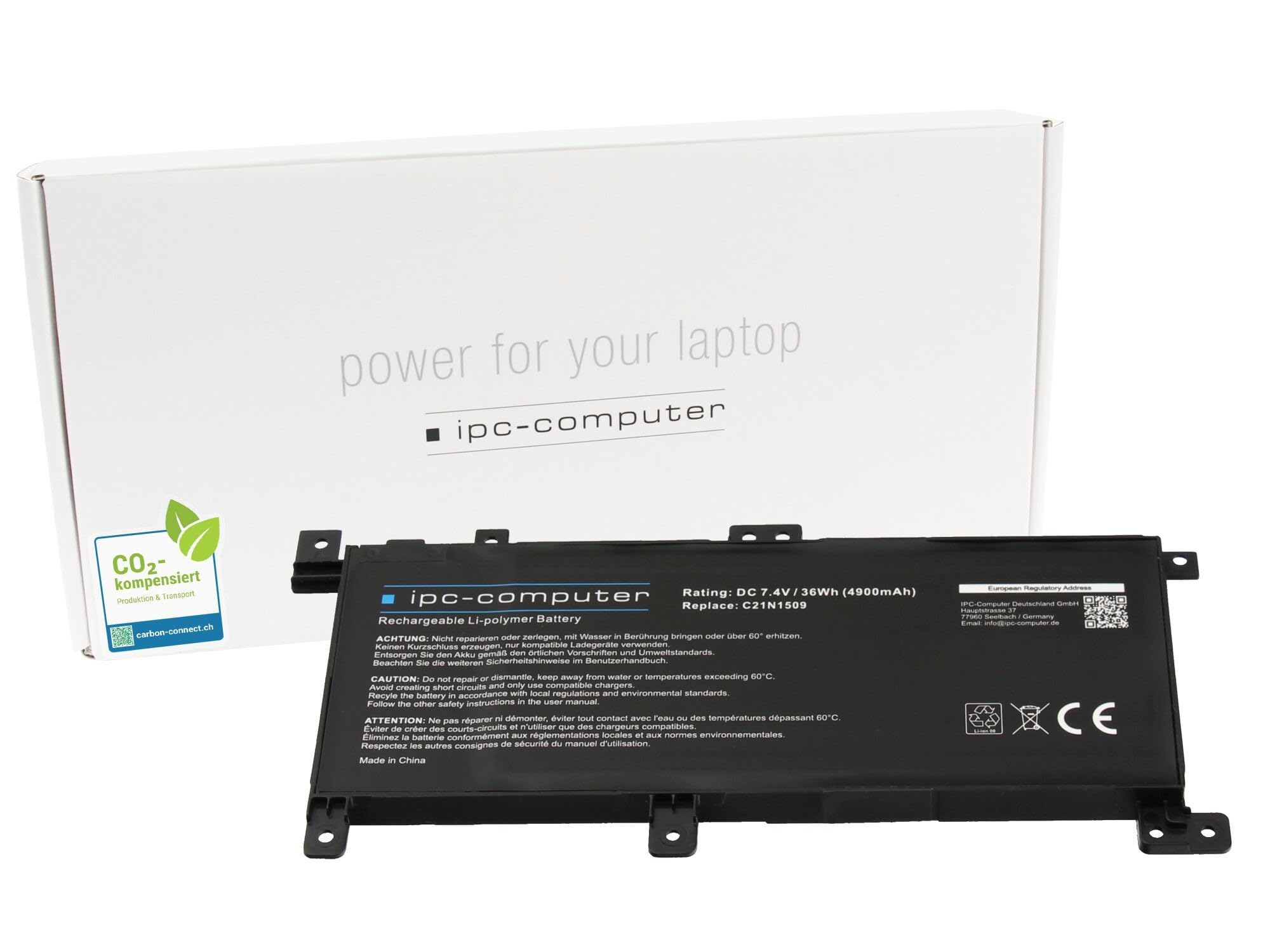 IPC-Computer Akkus 0B200-01750000 Notebook-Akku 36Wh Asus