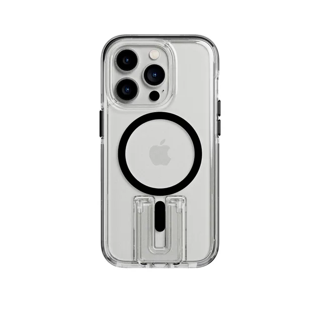 Tech21 EvoCrystal Kick iPhone 14 Pro Hülle Clear Black MagSafe