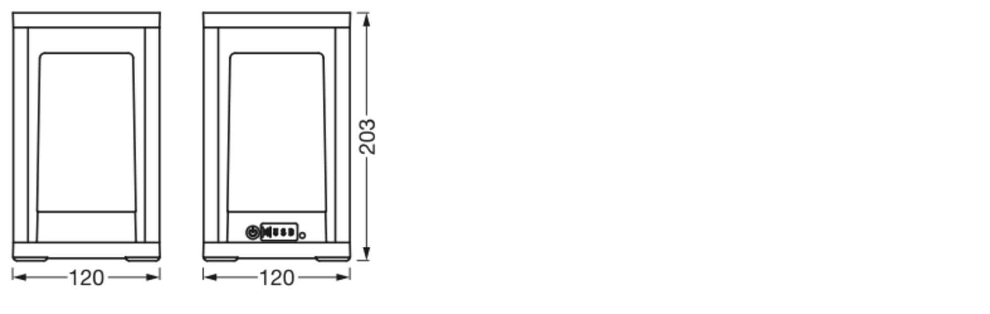 OSRAM SMART+ Table Frame Tischleuchte RGB IP44 mit Powerbank