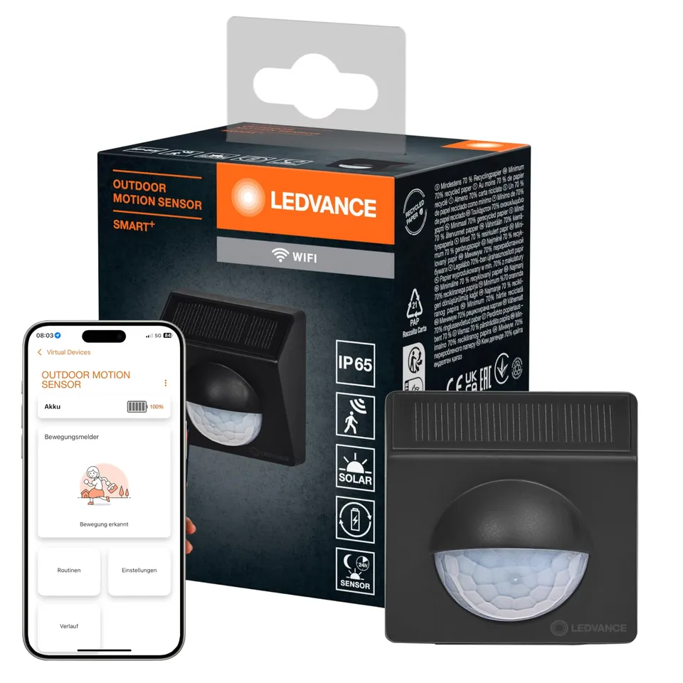 ams OSRAM SMART+ WiFi Bewegungsmelder Outdoor Grau 1er-Pack