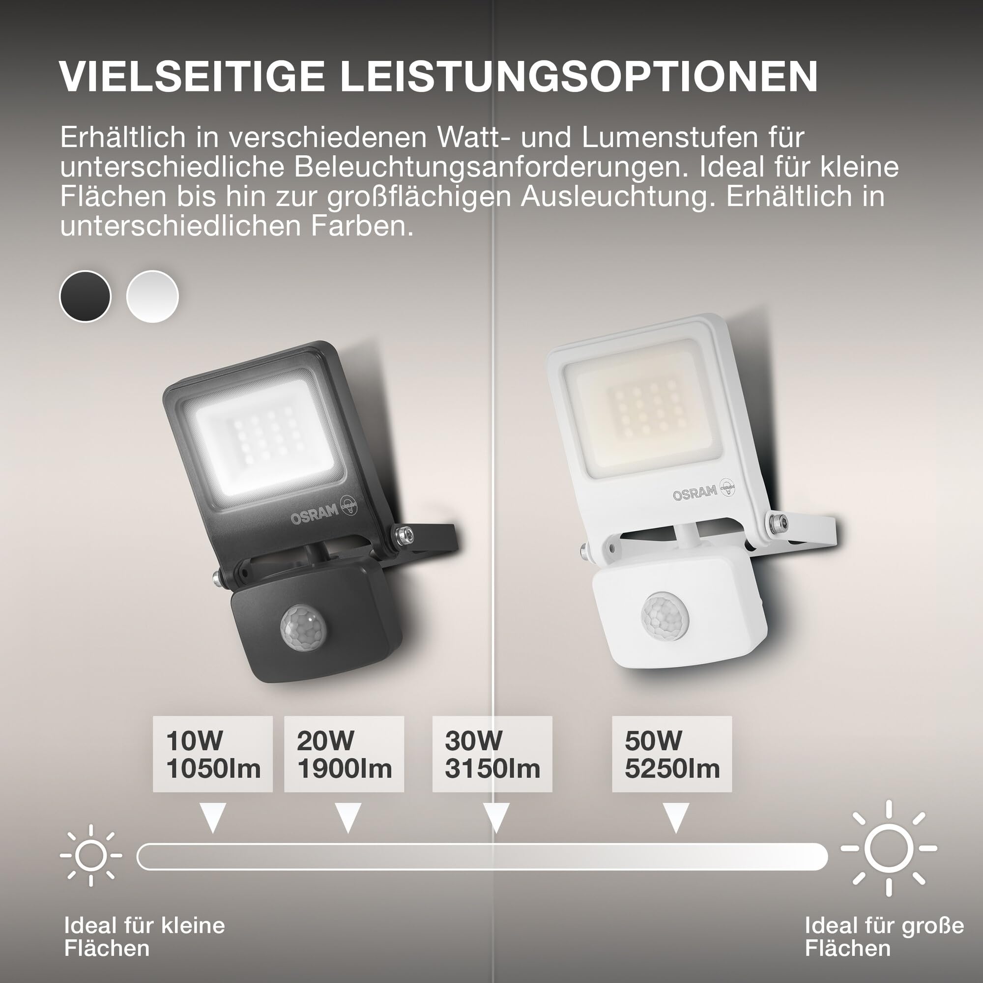 ams OSRAM SMART+ Endura Flood LED-Fluter 50W 3000K Sensor