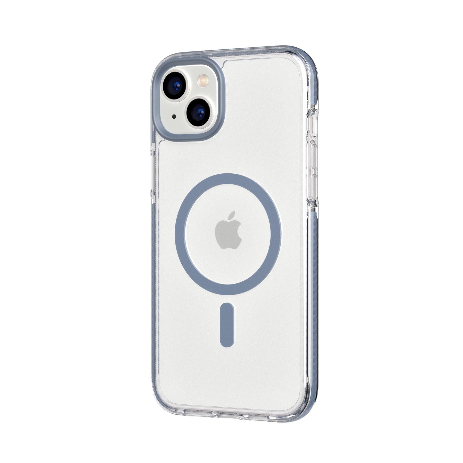 Tech21 EvoCrystal iPhone 14 Plus Hülle MagSafe Steel Blue