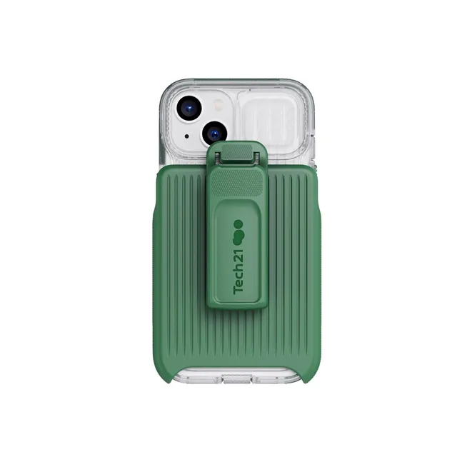 Tech21 EvoMax iPhone 17e/16e/15/14/13 Hülle Frosted Green robust