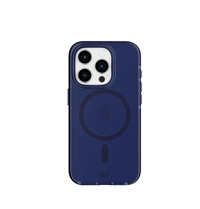 Tech21 Evo Check iPhone 15 Pro Hülle Midnight Blue MagSafe
