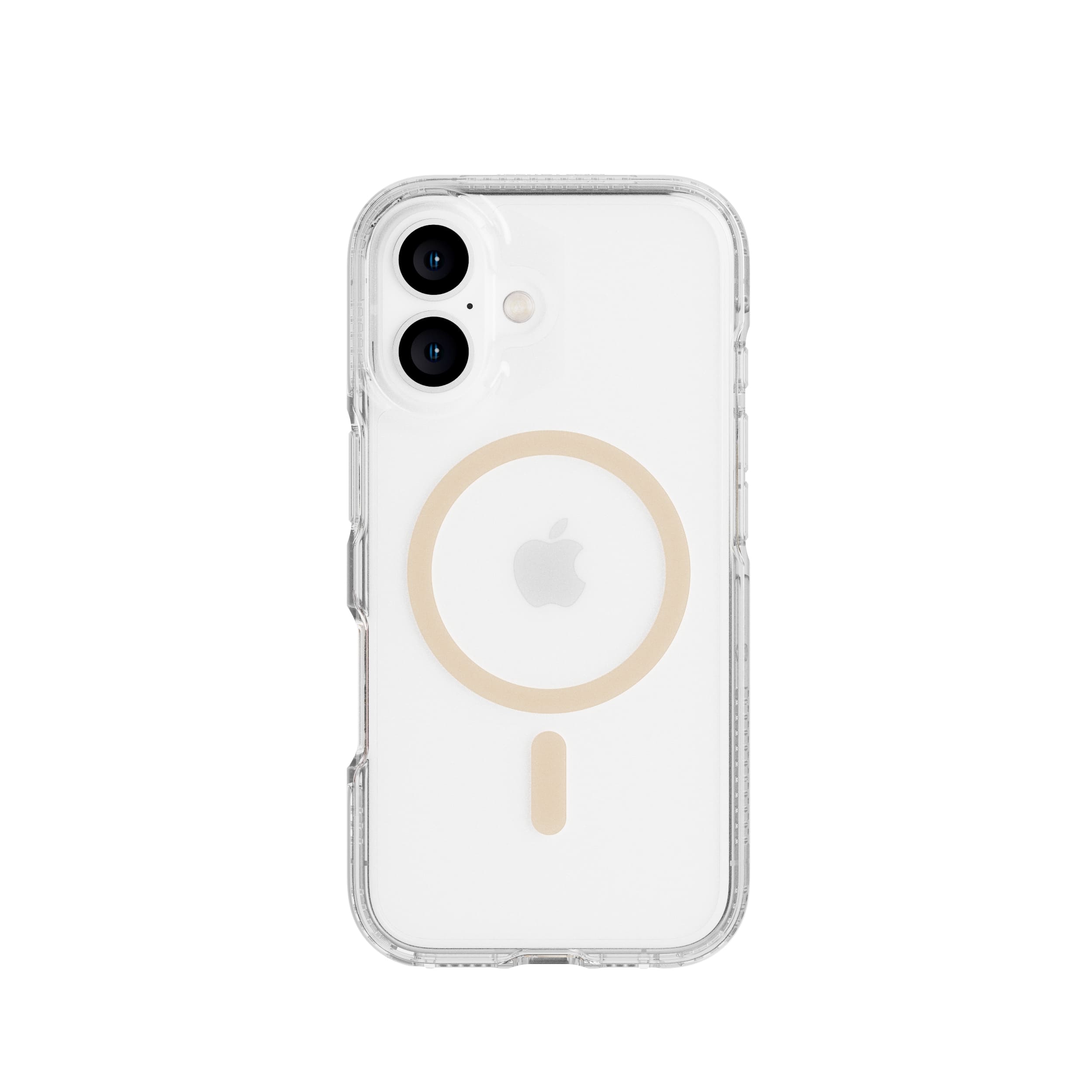 Tech21 FlexQuartz iPhone 16 Hülle Gold MagSafe klar
