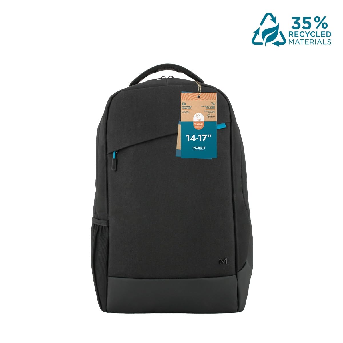 Mobilis Laptop-Rucksack 14-17 Zoll Schwarz recycelt