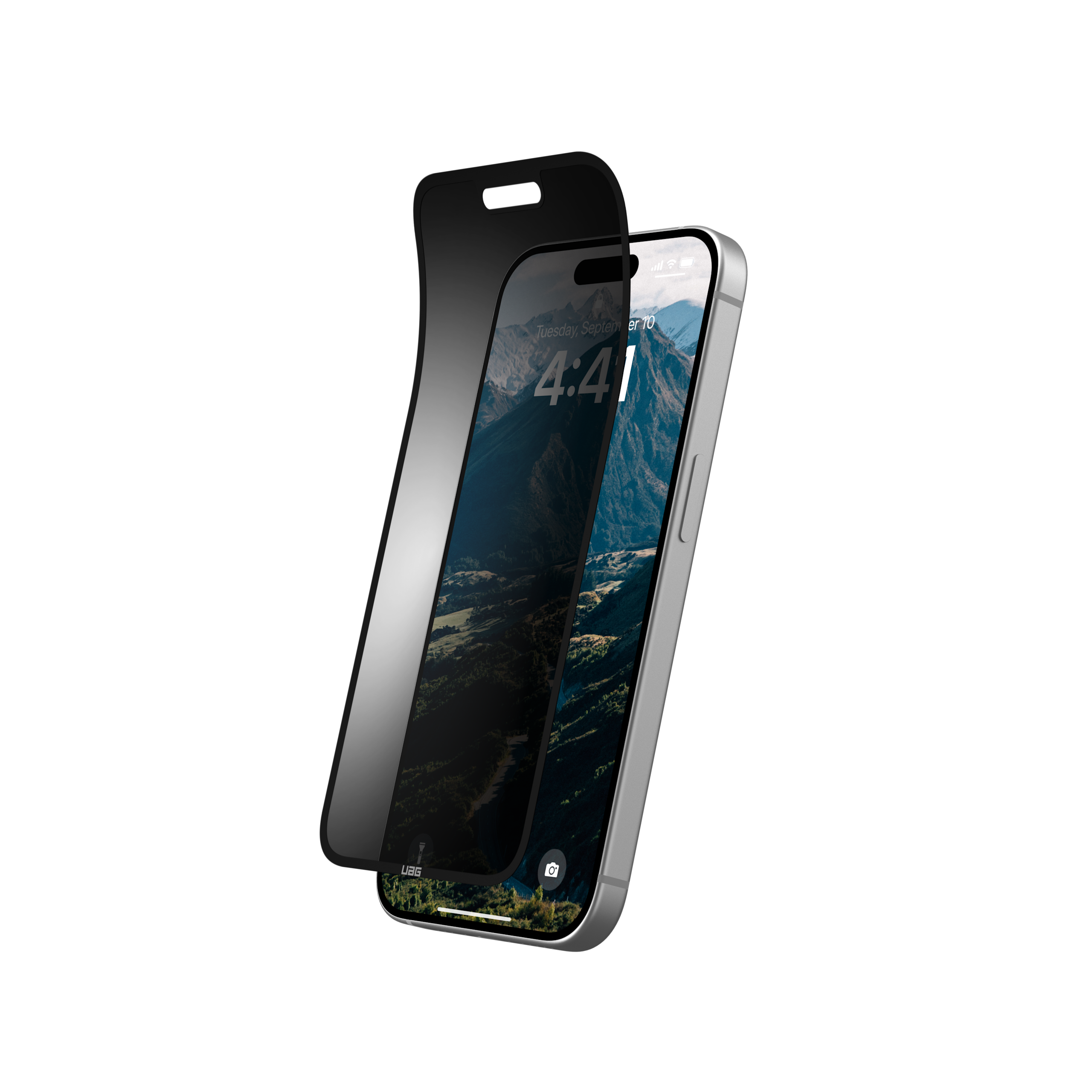 UAG Standard Issue Blickschutzfolie für iPhone 15 Pro abnehmbar
