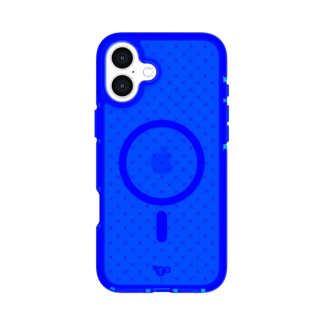 Tech21 EvoCheck iPhone 16 Plus Hülle Cobalt Blue MagSafe