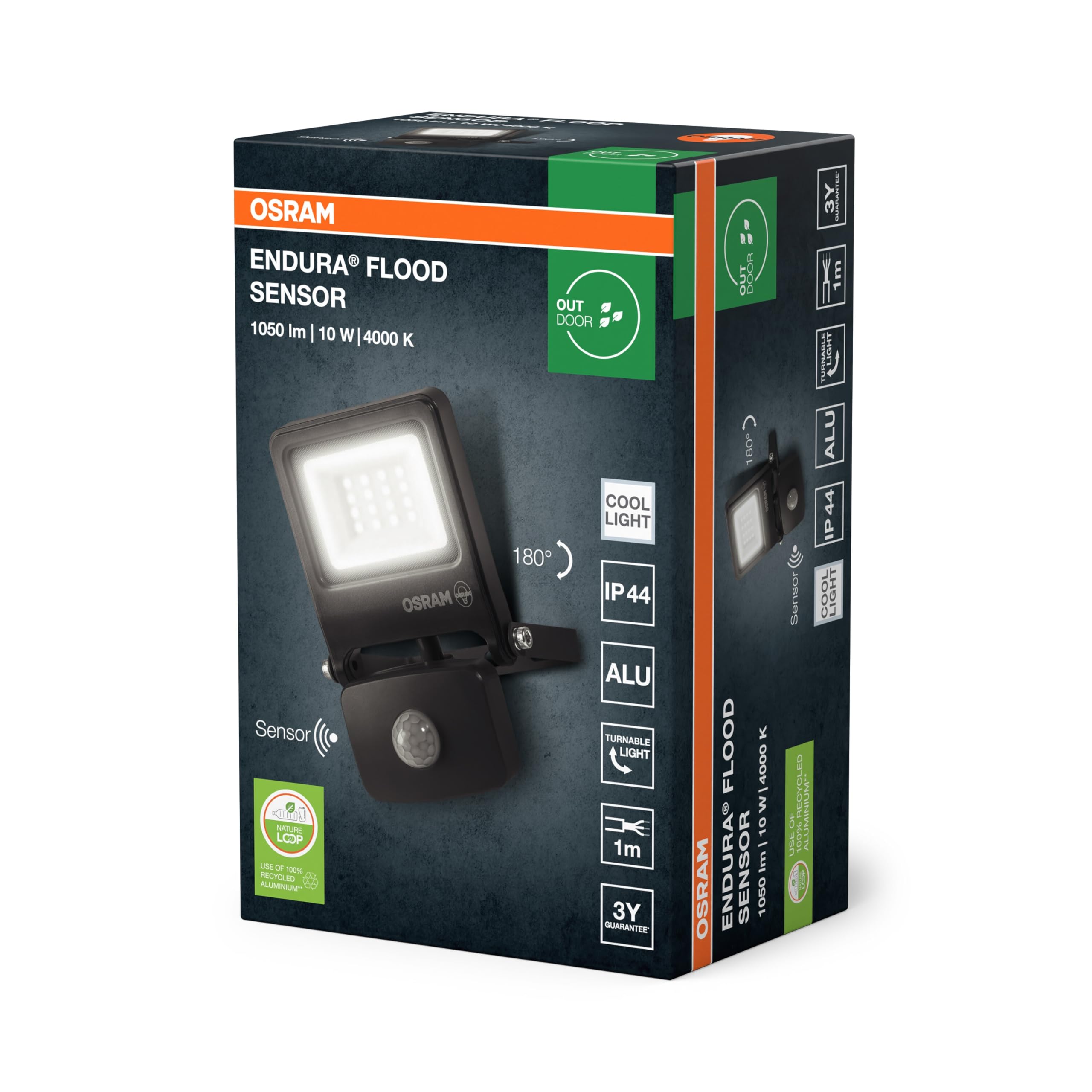 OSRAM SMART+ Endura Flood Fluter 10W 4000K dunkelgrau