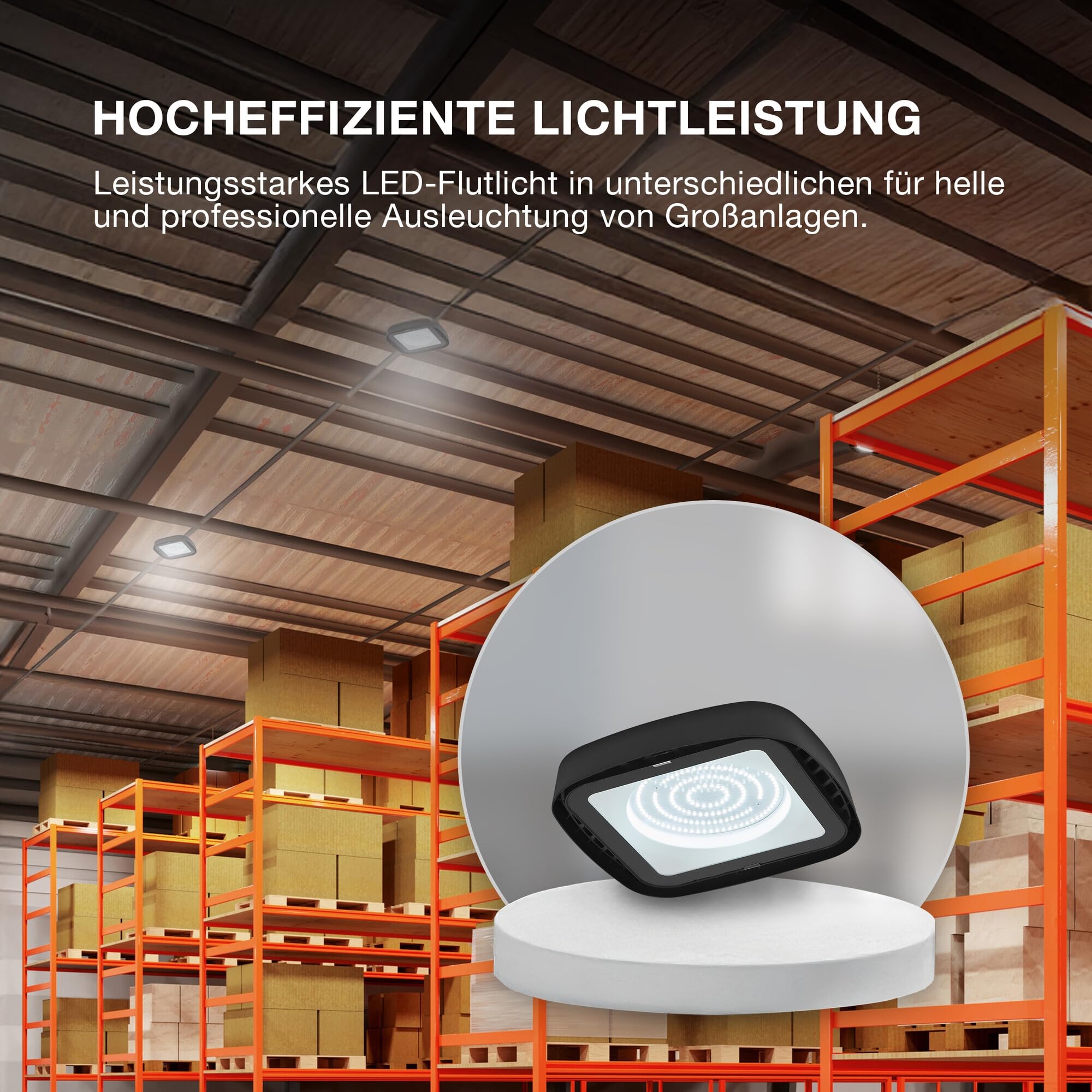 ams OSRAM SMART+ Highbay UFO Deckenleuchte schwarz 150W Tageslicht