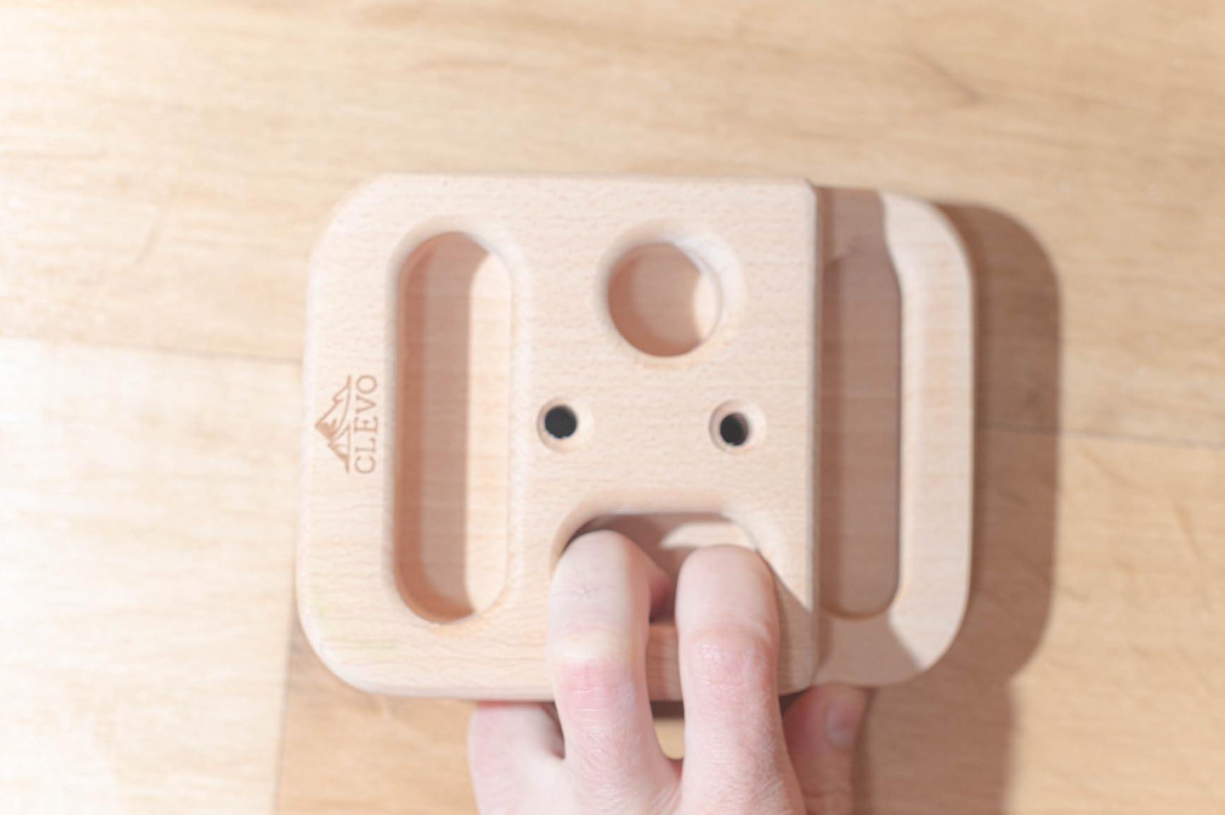 CLEVO Finger Bloc Mini Hangboard Holz tragbar