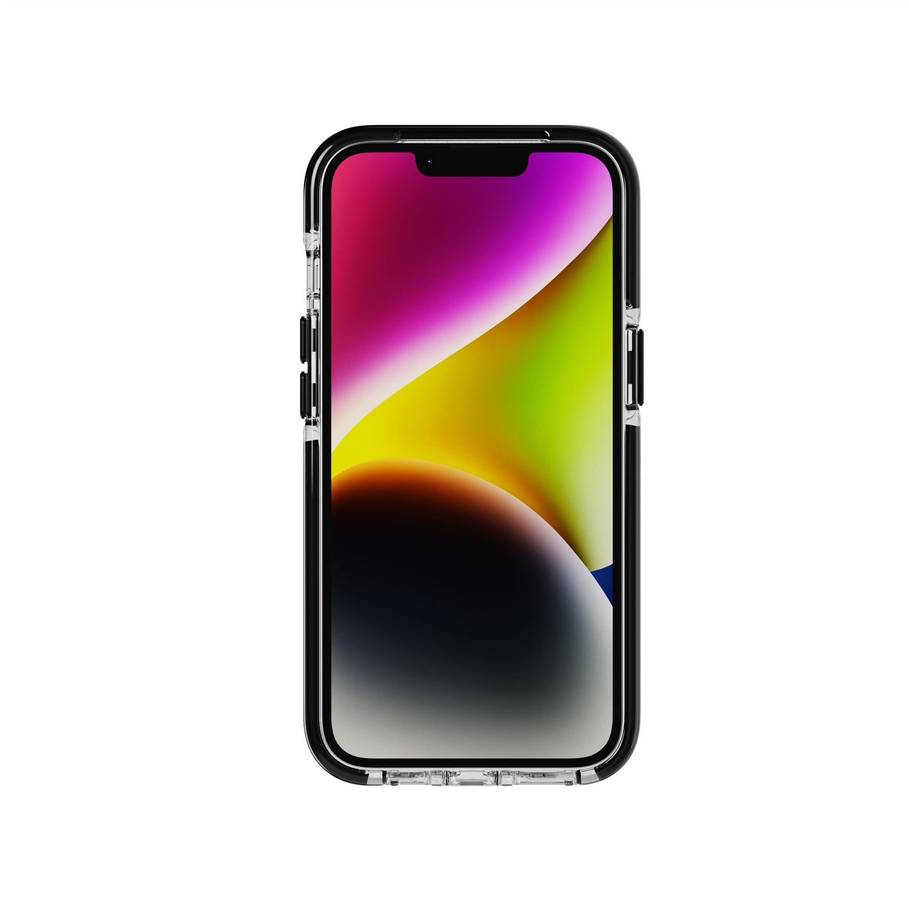 Tech21 EvoCrystal Kick iPhone 13/14/15 Hülle Clear Black