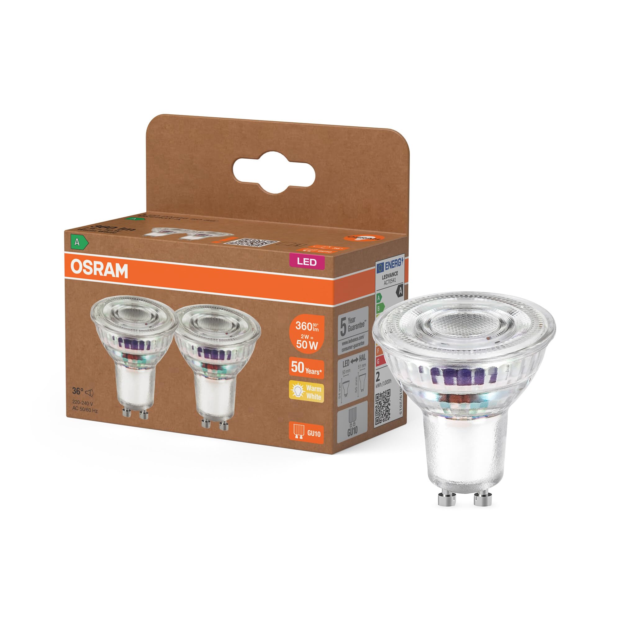 OSRAM SMART+ LED PAR16 90W-Ersatz Spot GU10 Kaltweiß 100°