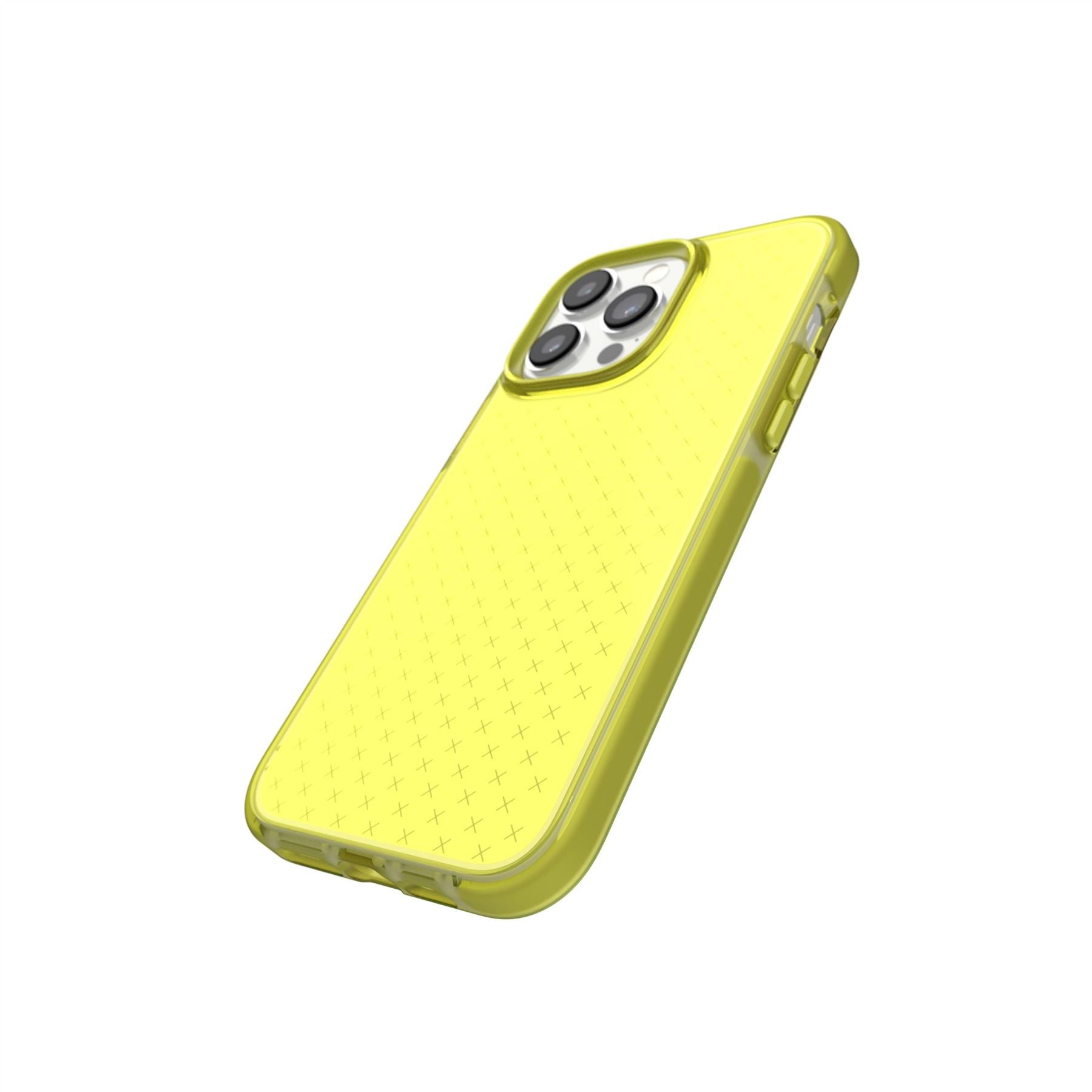 Tech21 EvoCheck iPhone 14 Pro Max Handyhülle Acid Yellow weich