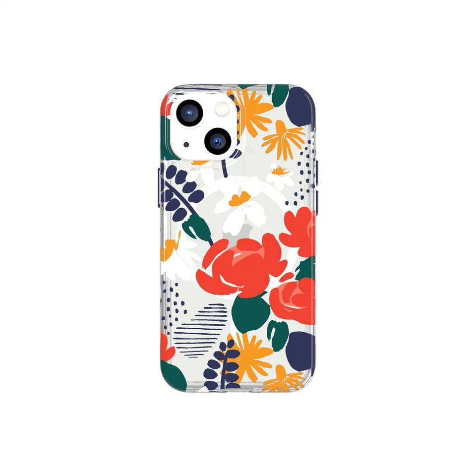 Tech21 EvoArt iPhone 13 mini Hülle Red Rose MagSafe Muster