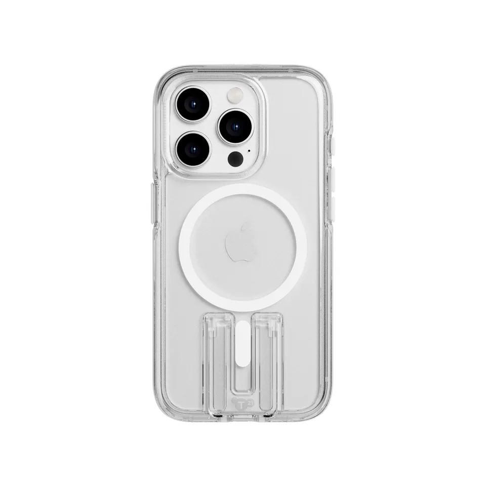 Tech21 EvoCrystal Kick iPhone 15 Pro Handyhülle Weiß MagSafe