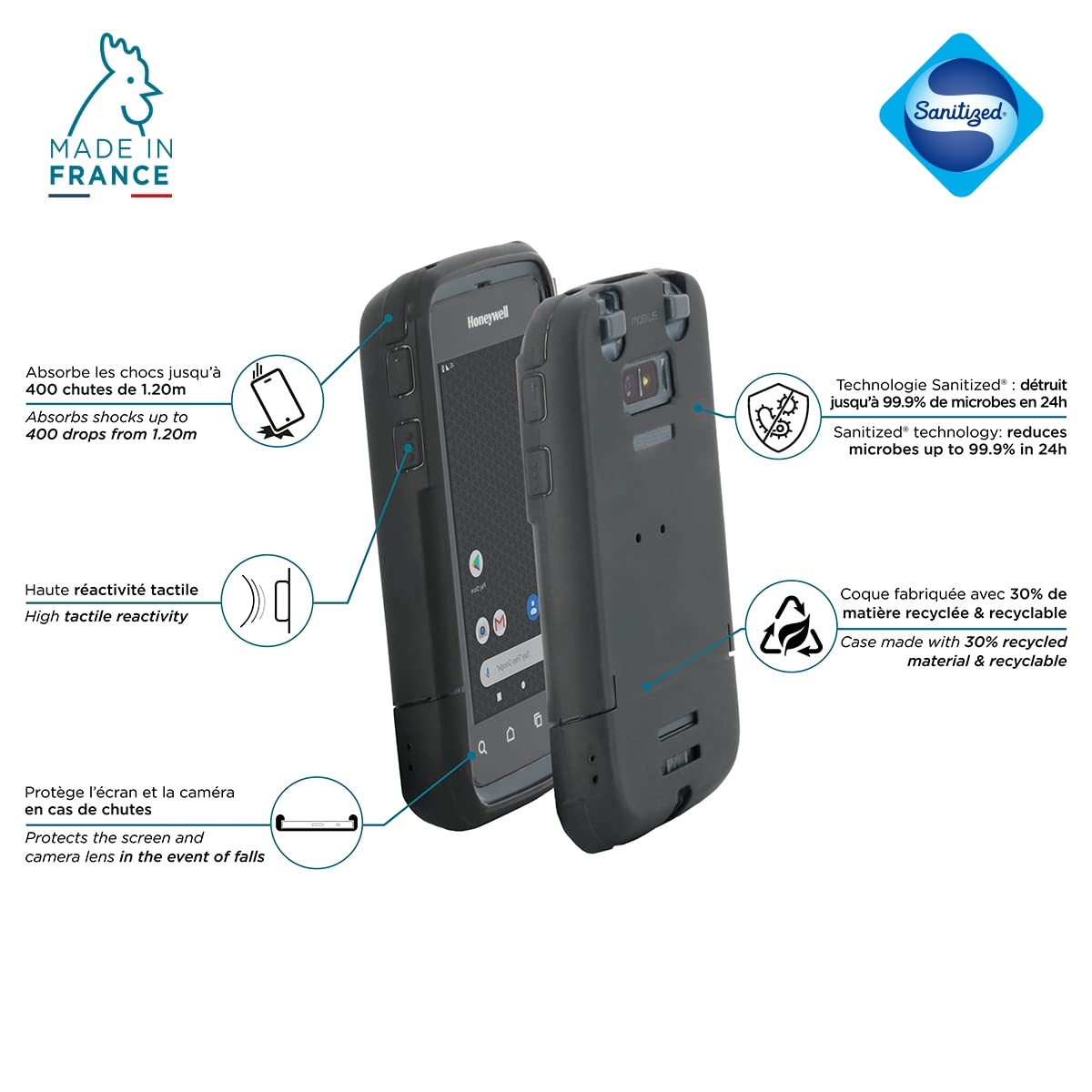Mobilis PROTECH Honeywell CT60XP Hülle Schwarz robust