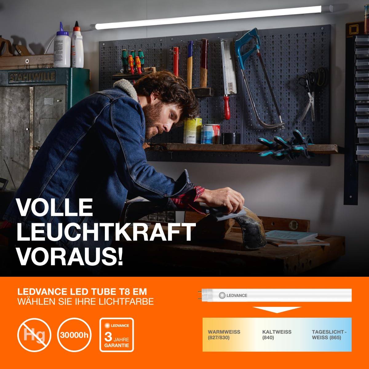 ams OSRAM LED-Röhre T8 1050mm G13 11,6W Tageslichtweiß