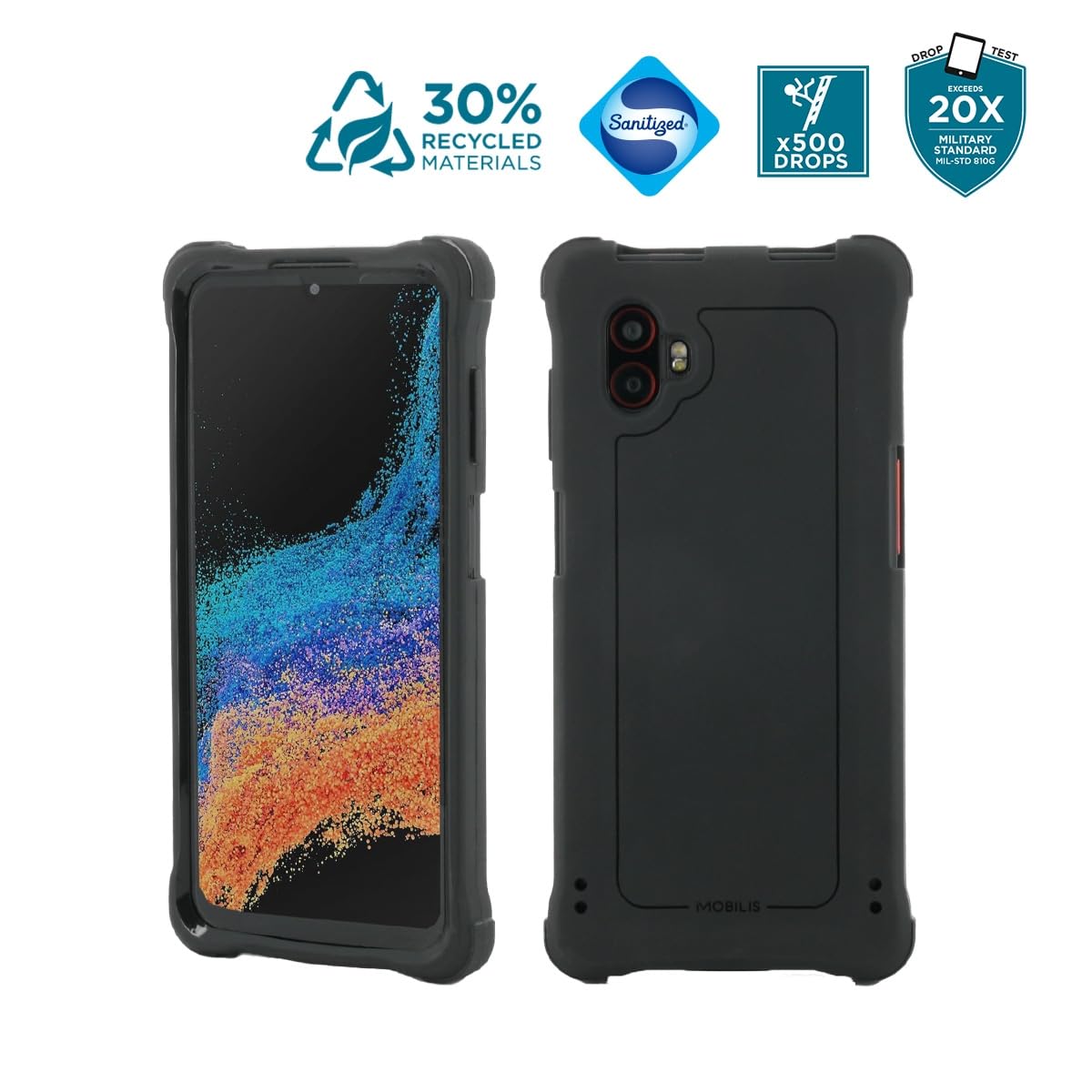 Mobilis PROTECH Case Galaxy XCover 6 Pro Schutzhülle schwarz antimikrobiell