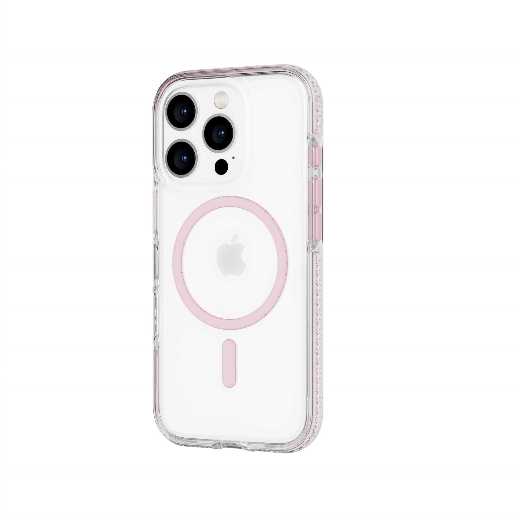 Tech21 EvoCrystal MagSafe iPhone 16 Pro Hülle Clear/Pink stoßfest