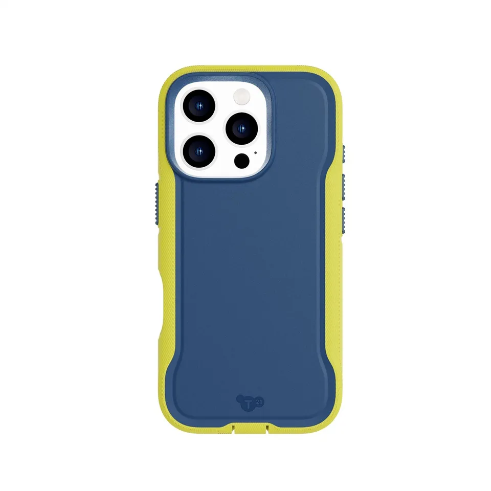 Tech21 EvoPro iPhone 16 Pro MagSafe Handyhülle Navy Yellow 10m