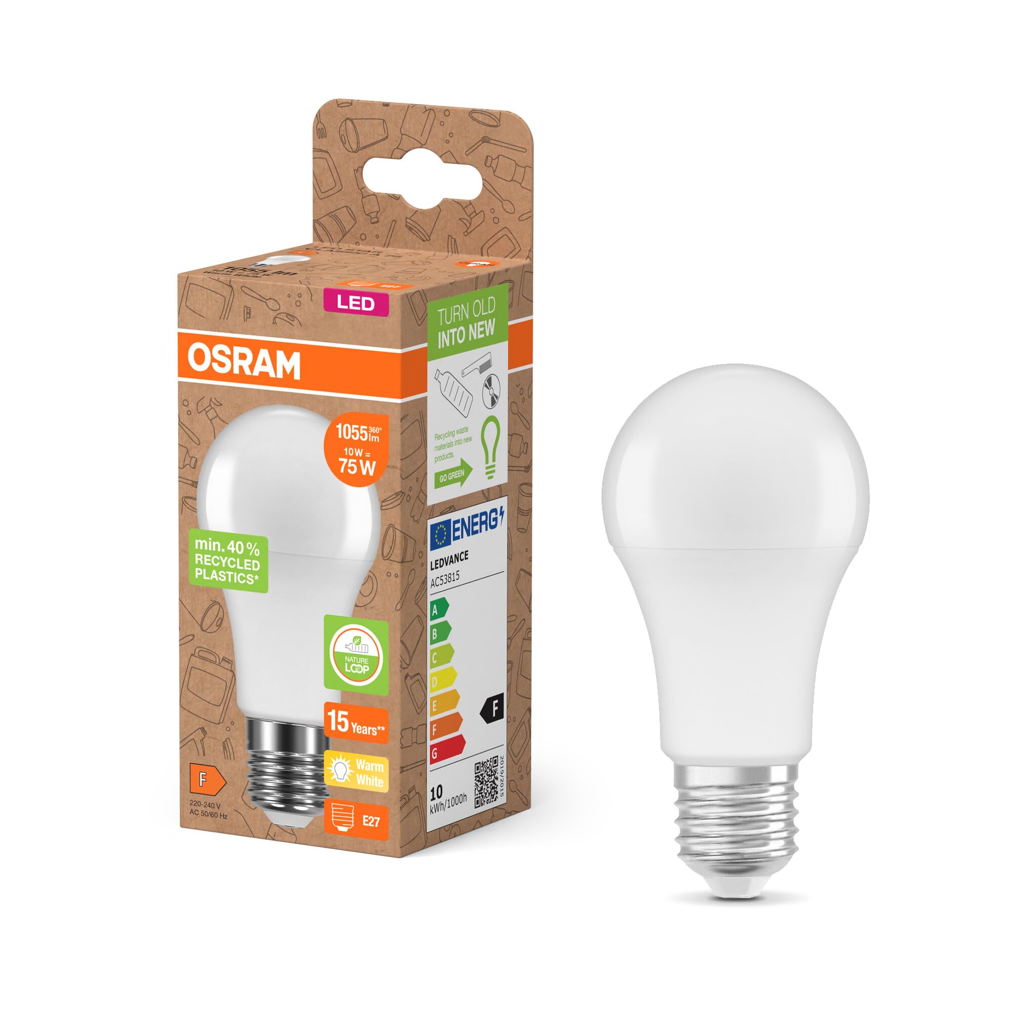 OSRAM Star P40 E14 LED-Lampe warmweiß 3er-Pack matt