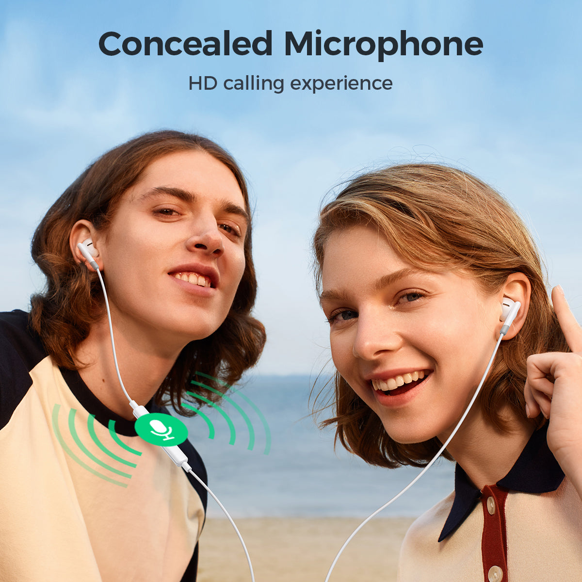 JOYROOM JR-EW01 Kabel Kopfhörer Weiß Half In-Ear 3,5mm