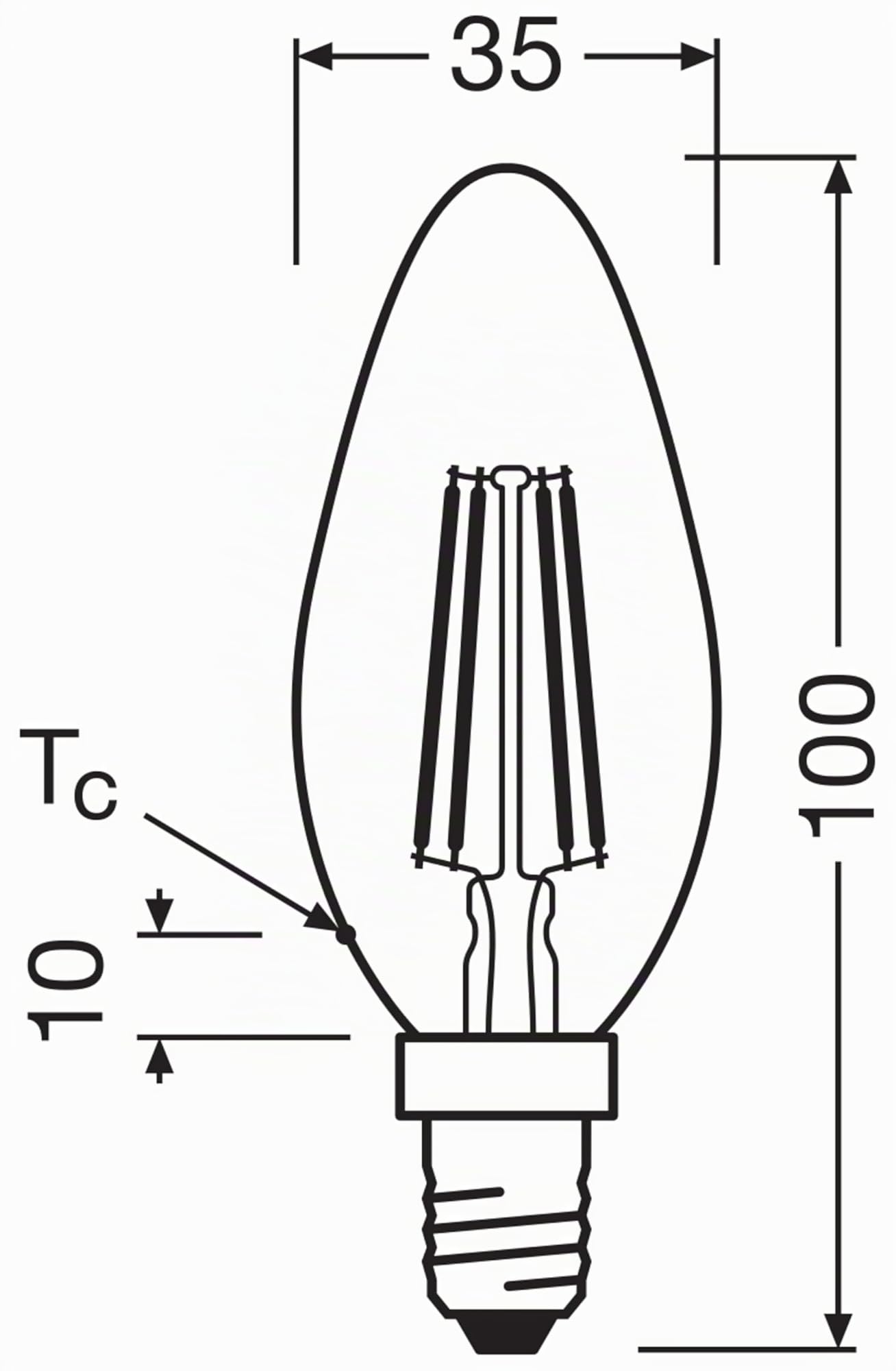 OSRAM SMART+ Classic B 60 LED-Lampe E14 Filament Matt 3,8W
