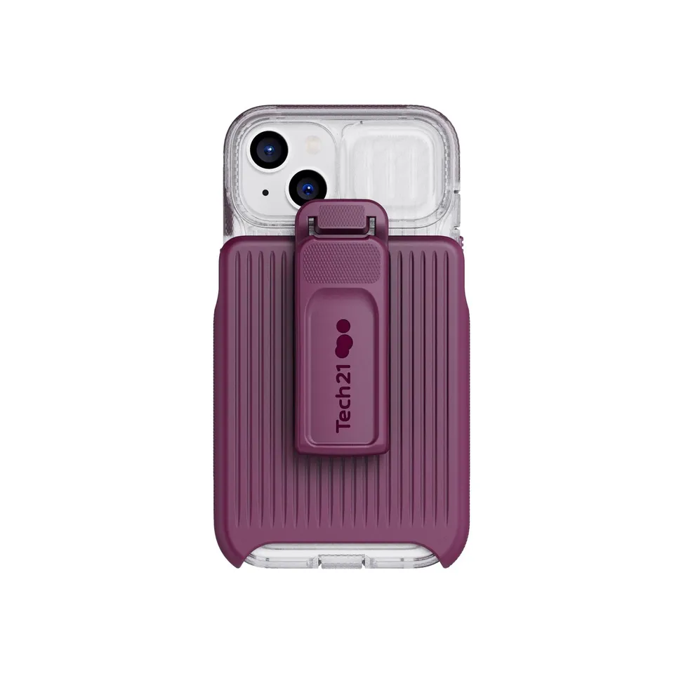 Tech21 EvoMax MagSafe iPhone 14 Hülle Frosted Purple robust