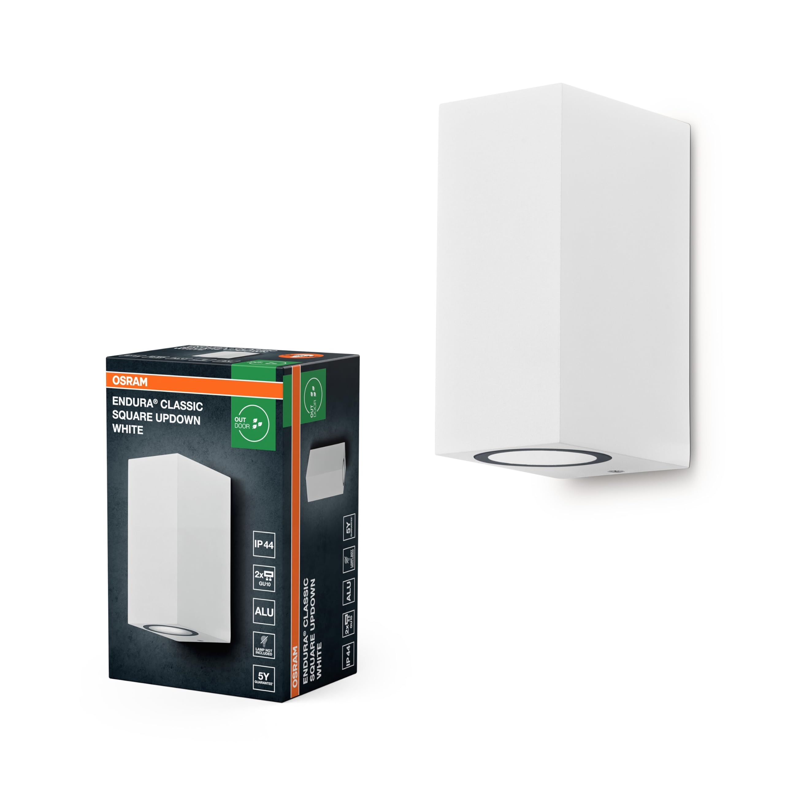 OSRAM Endura Square Updown Außen-Wandleuchte GU10 weiß