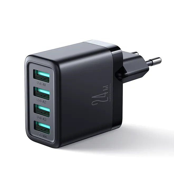 JOYROOM JR-TCN03 4.8A USB Ladegerät Schwarz 4-Port 24W