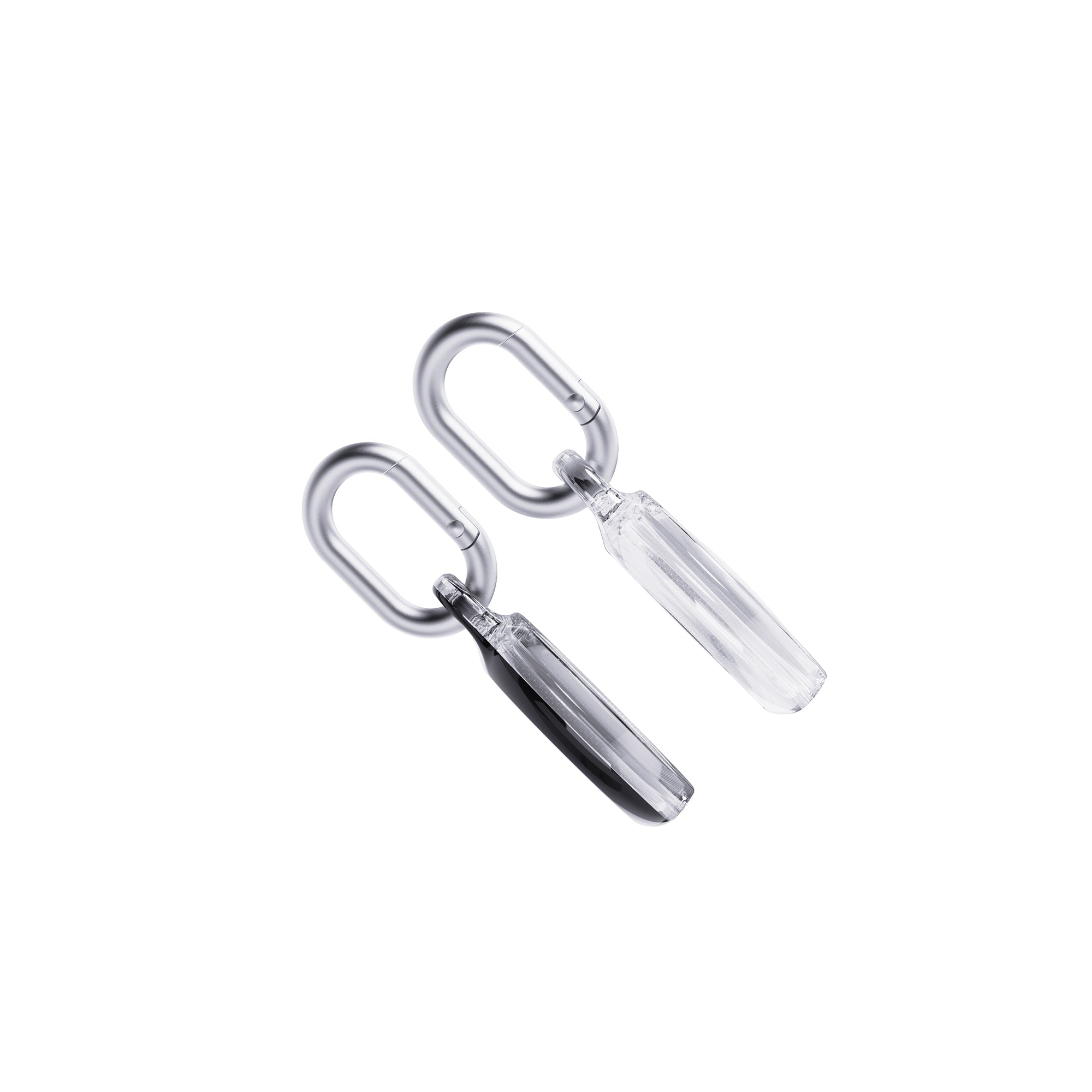 Tech21 EvoPop AirTag Hülle Schwarz & Clear 2er Pack kratzfest