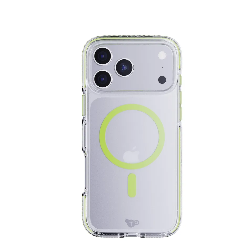 Tech21 EvoCrystal iPhone 17 Pro Max Handyhülle Green Glow MagSafe