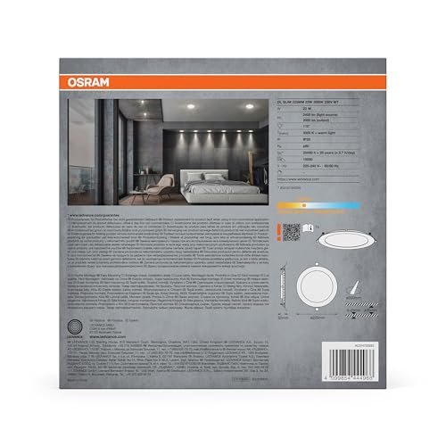 ams OSRAM SMART+ Downlight Slim 225mm Einbauleuchte 22W warmweiß