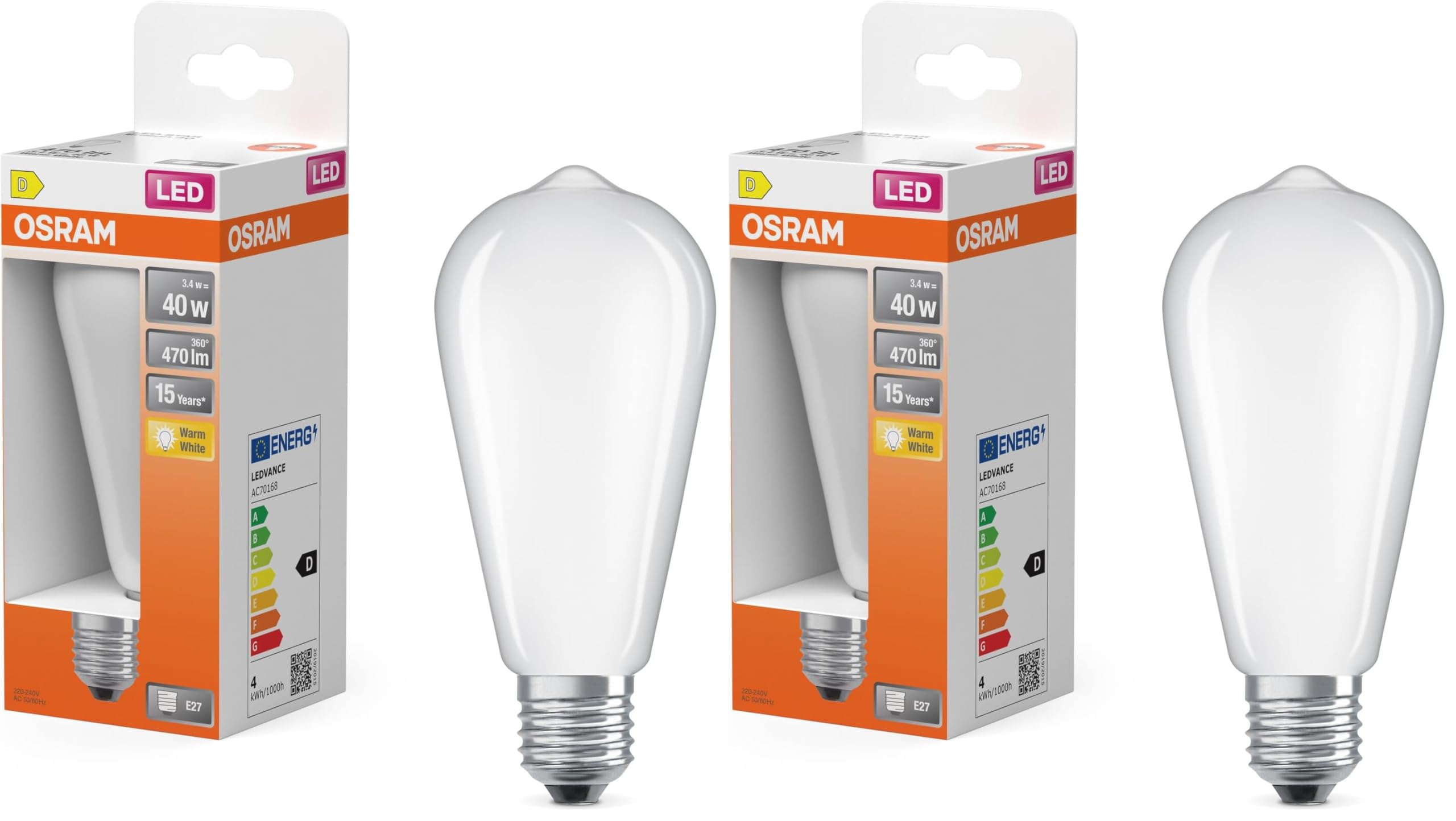 OSRAM LED Star Classic Edison ST64 3,4W matt E27