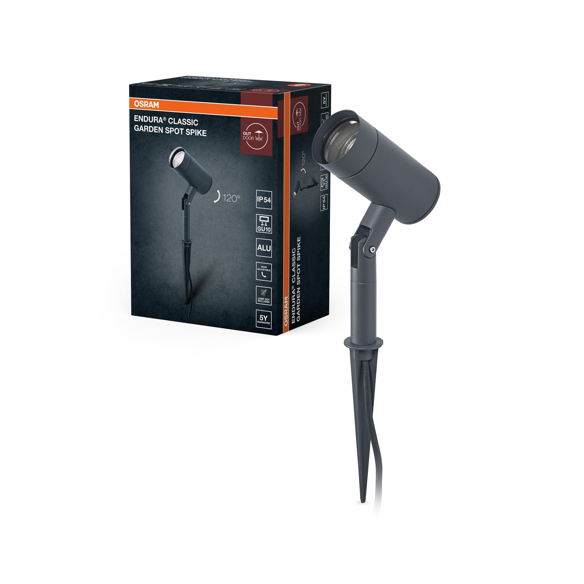OSRAM ENDURA Garden Gartenstrahler Erdspieß schwarz GU10