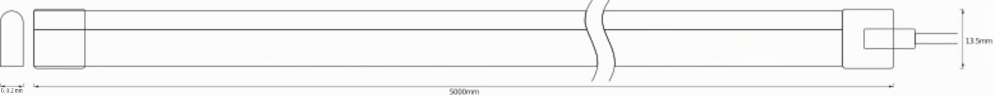 ams OSRAM Neon Flex Outdoor LED-Strip 5m warmweiß Silikon