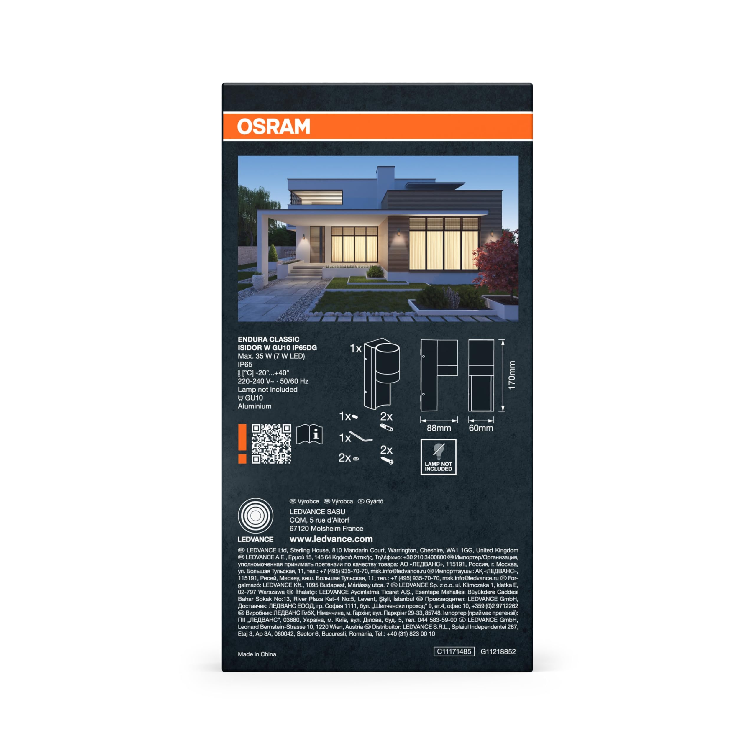ams OSRAM SMART+ Endura Classic Isidor W Außenleuchte grau