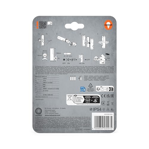 ams OSRAM LED Nachtlicht silber 2in1 mit Bewegungsmelder