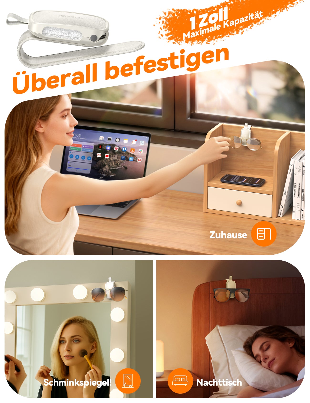 JOYROOM JR-ZS511 Brillenhalter Auto Weiß Magnet
