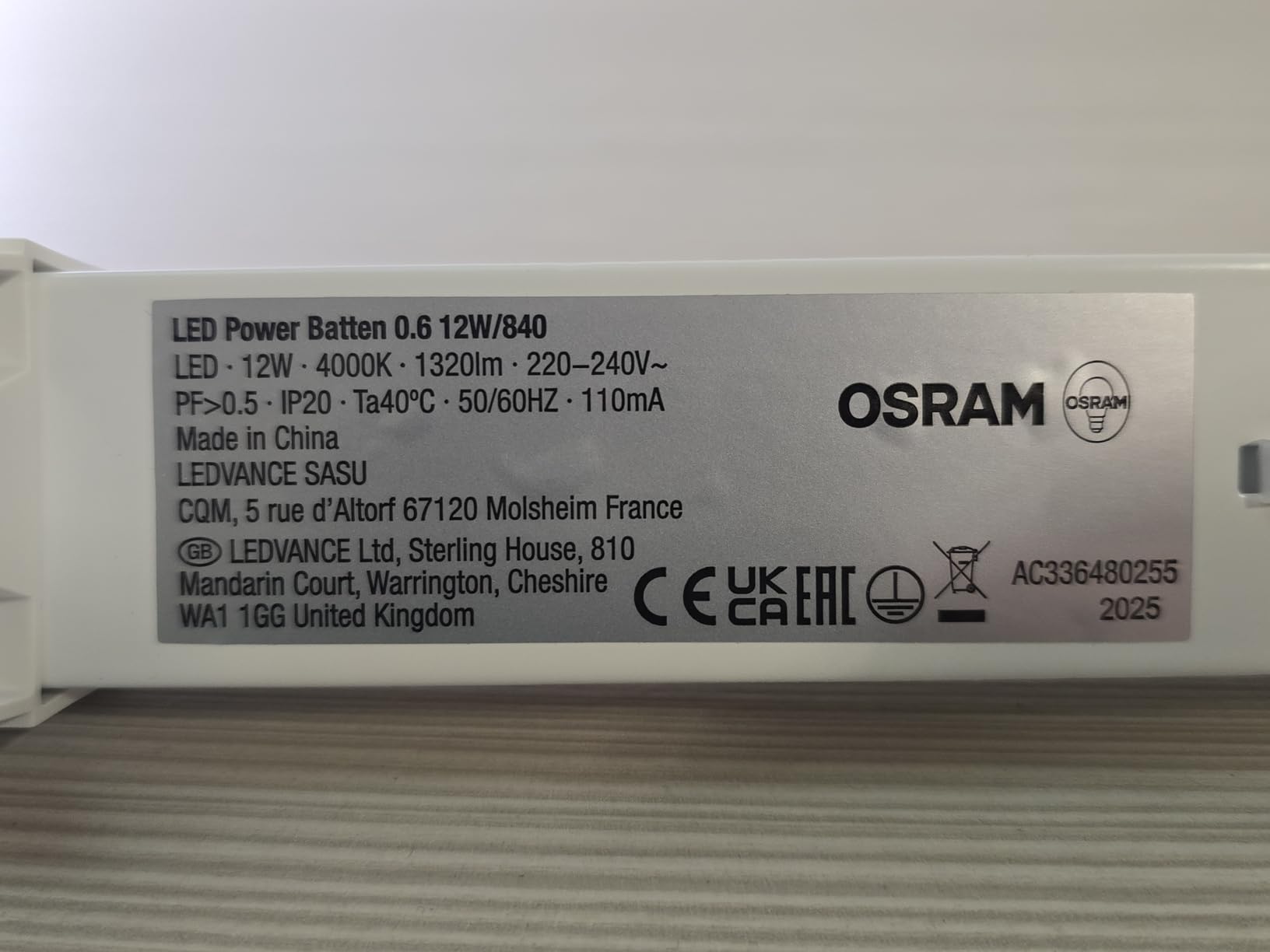 ams OSRAM LED-Lichtleiste 60cm 4000K weiß 1320lm