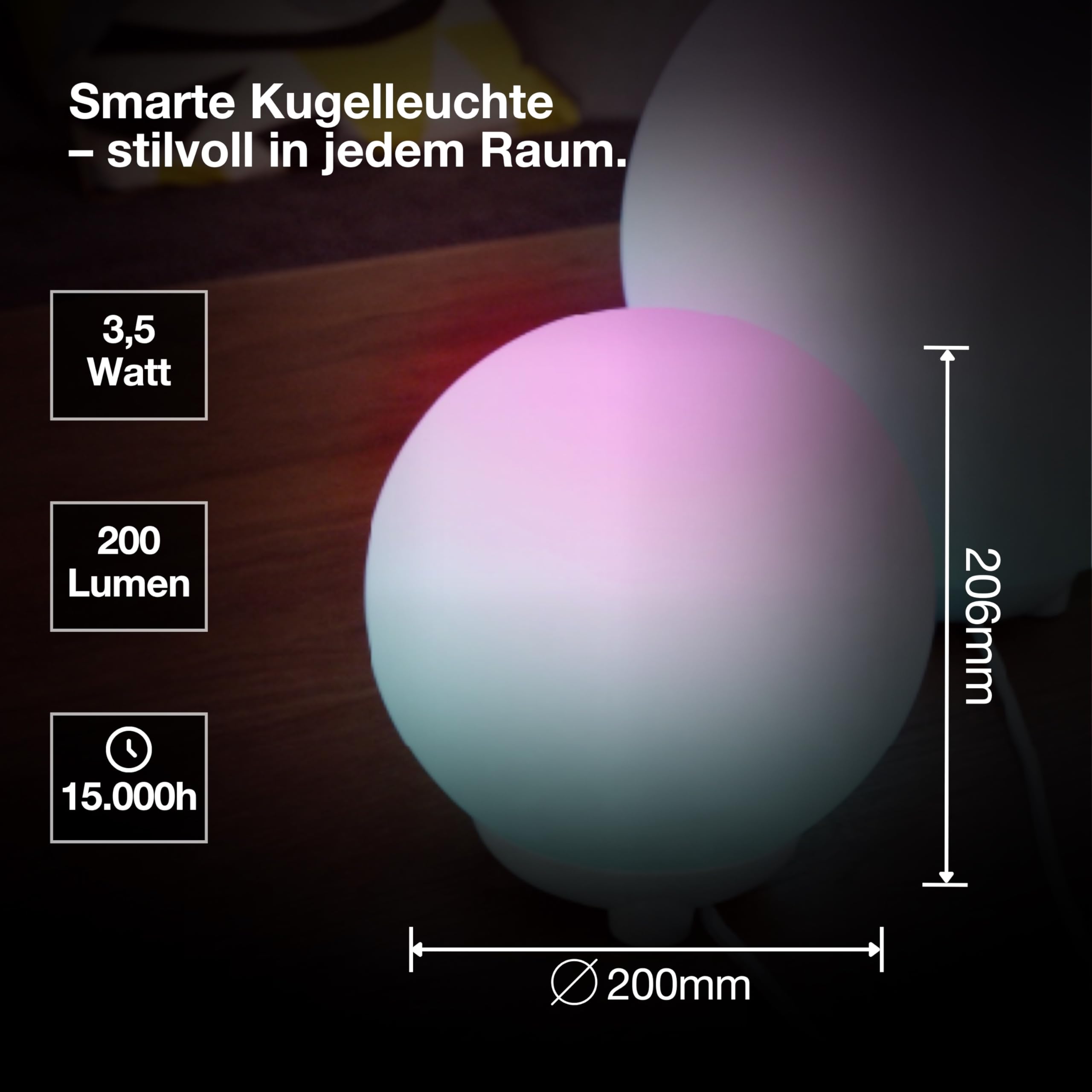 Osram SMART+ Wifi Ball Light Tischleuchte 5W 7-8cm RGB