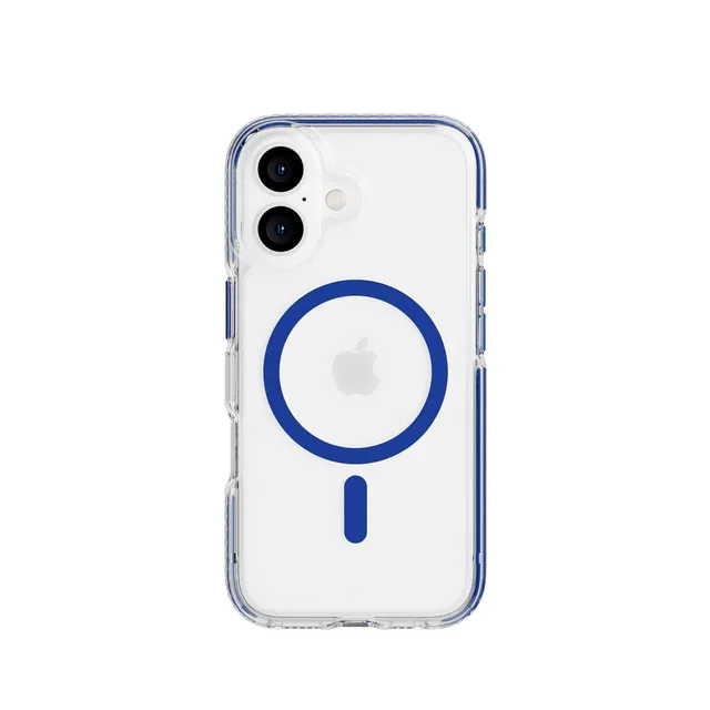Tech21 EvoCrystal iPhone 16 Handyhülle Blau MagSafe 4,9m