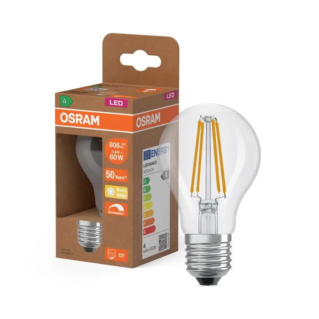ams OSRAM SMART+ Classic A 60 LED-Lampe E27 dimmbar